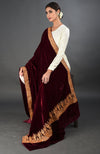 Maroon Kashmiri Tilla Embroidered Dupatta Shawl