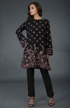 Black-Mauve Parsi Embroidered Tunic Suit