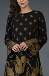 Black-Beige Gold Parsi Embroidered Tunic Suit