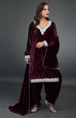 Noor Silk-Velvet Tilla Embroidered Patiala Salwar Suit