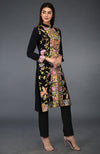 Black Parsi Gara Embroidered Jacket Suit