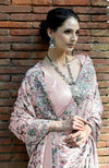 Masterpiece Pale Pink Parsi Gara Hand Embroidered Saree