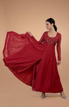Iktara  Blood Red - Purple Anarkali Set