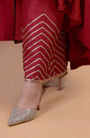 Iktara  Blood Red - Purple Anarkali Set