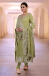 Bright Rose Gold Kashmiri Tilla & Zardozi Hand Embroidered Kurta Set