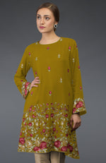 Mustard Parsi Embroidered Tunic Suit