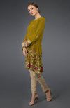 Mustard Parsi Embroidered Tunic Suit