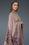 Dusty Rose Kani Art Embroidered Dupatta with Suit