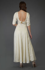 Classic Ivory Scoop Neckline Anarkali Suit