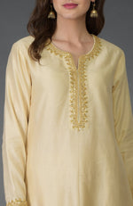 Cream Marori and Sequin Work Farshi Palazzo Suit