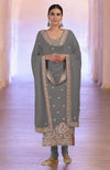 Grey Marori Gota Patti & Zardozi Hand Embroidered Kurta  Set