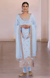 Grey Marori Gota Patti & Zardozi Hand Embroidered Kurta  Set