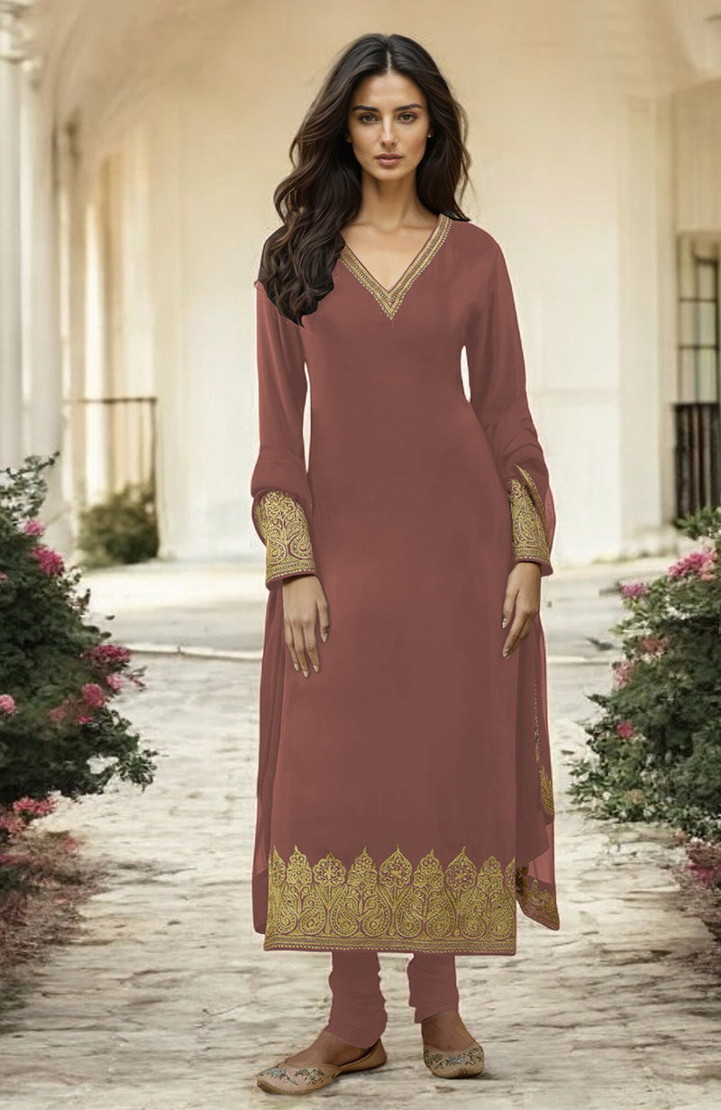 Peacock Blue Gold Kashmiri Tilla Aari Embroidered Kurta Set