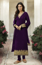Black Gold Kashmiri Tilla Aari Embroidered Kurta Set