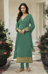 Festival Fuchsia Gold Kashmiri Tilla Aari Embroidered Kurta Set