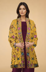 Emerald Green Parsi Gara Pure Pashmina Shawl