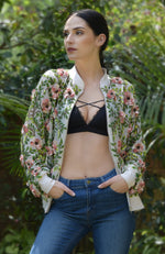 Garden Talk 3D Blossoms Sequin Hand Embroidered Jacket