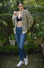 Garden Talk 3D Blossoms Sequin Hand Embroidered Jacket