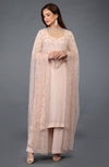 Nude Pink Handcrafted Mukaish Farshi Palazzo Suit