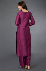 Peacock Pink- Gold Zari Beads & Sequin Embroidered Suit