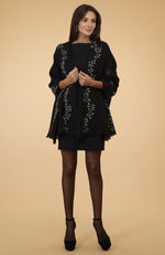 Black Beads & Sequin Hand Embroidered Pure Cashmere Stole