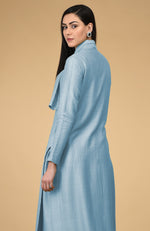 Winter Sky Tie Neck Kurta Set