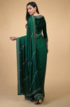 Emerald Green Crystal Hand Embroidered Blouse