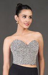 Crystella Swarovski Crystal Hand Embroidered Corset