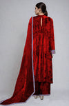 Red  Resham & Zardozi Hand Embroidered Velvet Kurta  Set