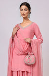 Pink Kashmiri Tilla Aari Embroidered Sharara Set