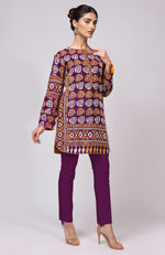 Purple Kantha Hand Embroidered Co-Ord Set