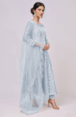 Pressed Rose Lace Anarkali Set