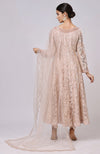 Champagne Lace Anarkali Set