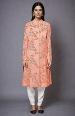 Grey Resham Embroidered Jacket Set