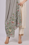 Light Brown Parsi Gara Embroidered Shawl