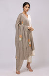 Beige Kashmir Bagh Floral Embroidered Shawl