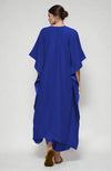 Royal Blue Kashmiri Tilla Embroidered Kaftan Set