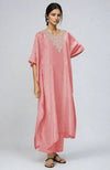 Peony Pink Marori Gota Patti & Zardozi  Embroidered Kaftan set