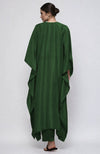 Emerald Green Kashmiri Tilla Embroidered Kaftan Set