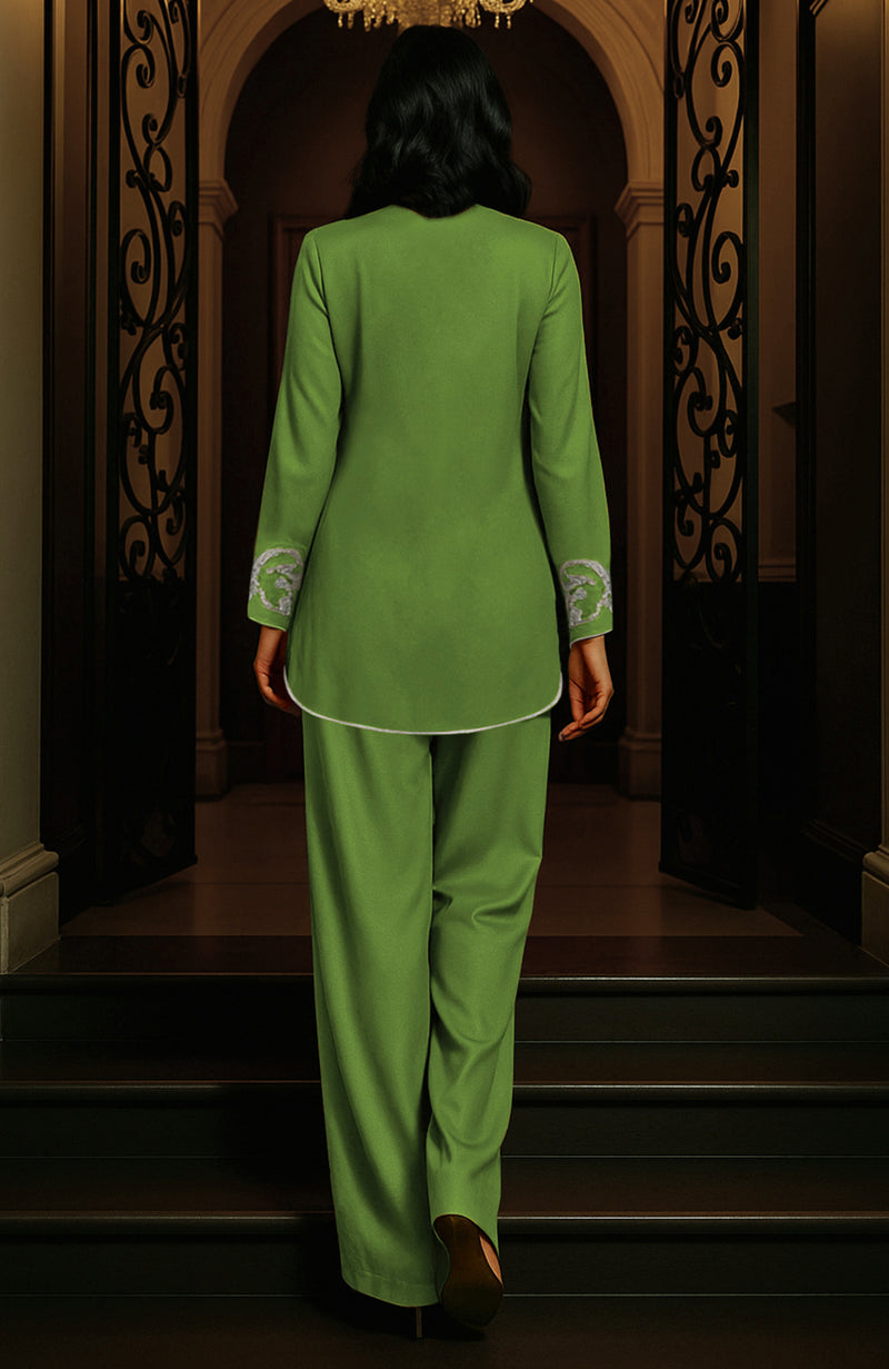 Pepper Stem Embroidered Tunic Set