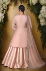 Blush Pink Elegance Bead & Crystal Embroidered Skirt set