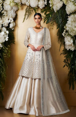 Blush Pink Elegance Bead & Crystal Embroidered Skirt set