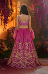 Rosette Gold Floral Embroidered Lehenga Set