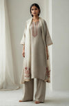 Ivory Smoke Embroidered Kurta Set