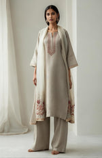 Ivory Smoke Embroidered Kurta Set