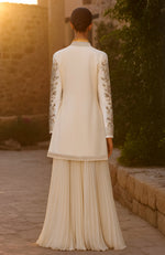 The Regal Threadwork Jacket Set – Ivory Gold