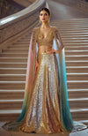Aurora Royale Sequin Embroidered Lehenga Set with Cape
