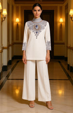 Ivory Royale Crystal Embroidered Ensemble
