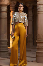 Amber Mirror Shimmer Jacket Set – Jalwa Collection