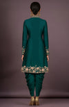 Mehr Embroidered Emerald Green Jacket Set